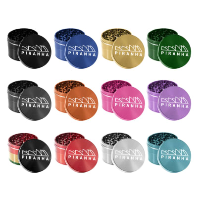 Piranha - 4 Piece Metal Grinder 63mm - Assorted Colours