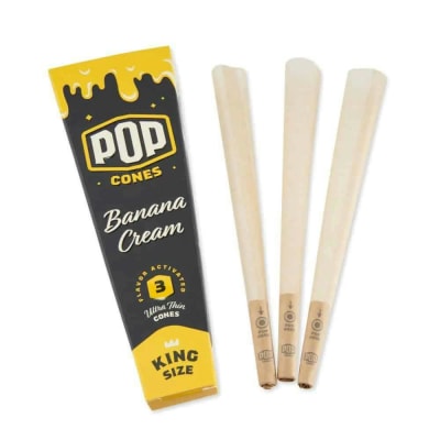 Pop Cones - Banana Cream King Size - 3 Pack