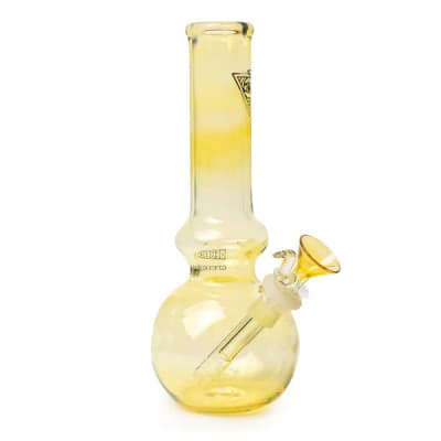 Red Eye - Baby Binger Glass Bong 8" - Blue/Yellow