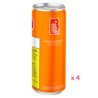 Multipack of 4, Original Blood Orange & Yuzu & Vanilla Sparkling Juice 355ml
