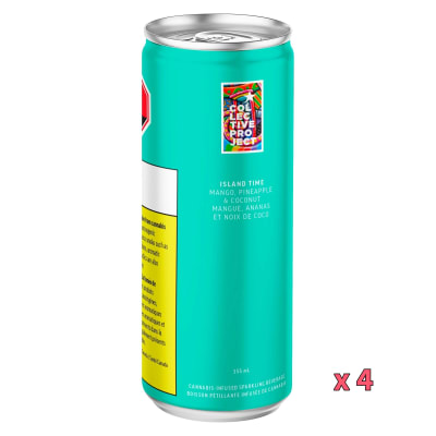 Multipack of 4, Island Time Sparkling Juice 5mgTHC:5mgCBD 4 x 355ml