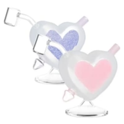 Heart Sparkles | Mini Glass Rig | 4.5"