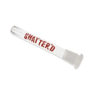 Shatter'd Glassworks | Vertical Slit Diffused Downstem | 4" Red