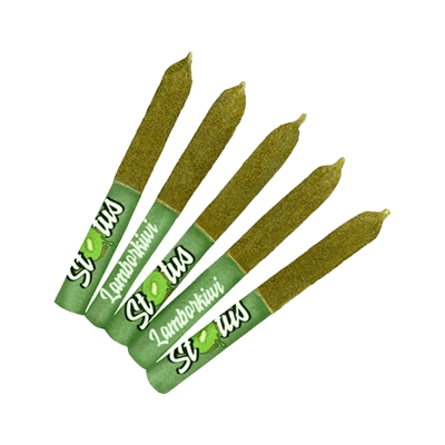 Status - LAMBORKIWI Liquid Diamond Infused - 5x0.25g Pre Rolls