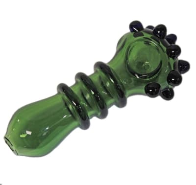 4" Membrane Glass Pipe - Genuine Pipe Co. - 4" Membrane Glass Pipe  - Green