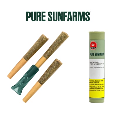 Pink Pineapple Rosin Infused Pre-Rolls | 3 x 0.5g