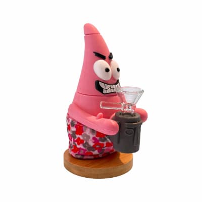 Pat The Star Silicone Bong w/ 14mm Glass Bowl 6"