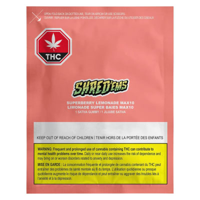 Shred'Ems | Superberry Lemonade (Sativa) 1x10mg Gummies