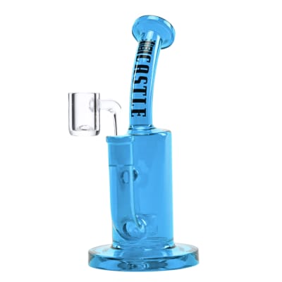 CASTLE - 8.5" Glass Barrel Dab Rig | Blue