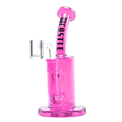 CASTLE - 8.5" Glass Barrel Dab Rig | Pink