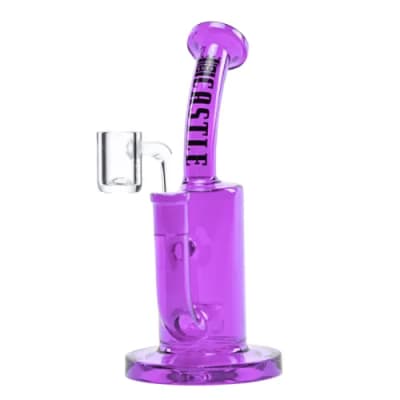 CASTLE - 8.5" Glass Barrel Dab Rig | Purple