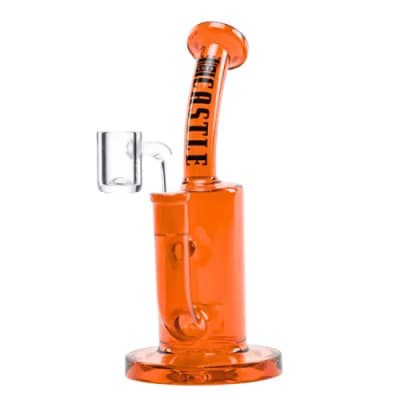 CASTLE - 8.5" Glass Barrel Dab Rig | Orange