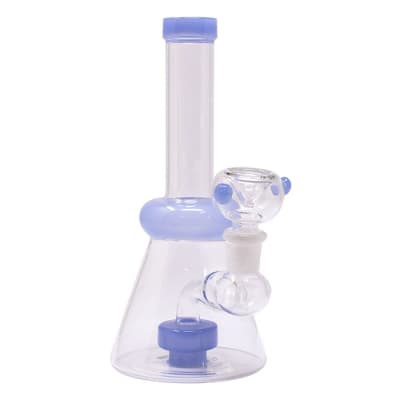Maple Craft 6-7 Inch Glass Bongs - 7 Inches Glass Portable & Timeless Bong - Blue