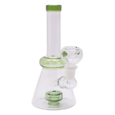 Maple Craft 6-7 Inch Glass Bongs - 7 Inches Glass Portable & Timeless Bong - Green