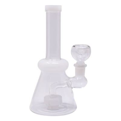 Maple Craft 6-7 Inch Glass Bongs - 7 Inches Glass Portable & Timeless Bong - White