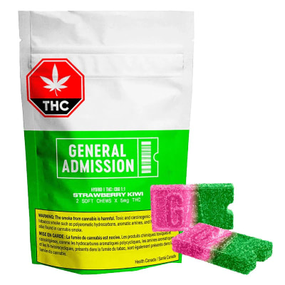 General Admission - STRAWBERRY KIWI 1:1 CBG - 2x5mg
