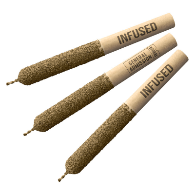 General Admission - WATERMELON SPLASH Diamond & Kief Infused - 3x0.5g Pre Rolls