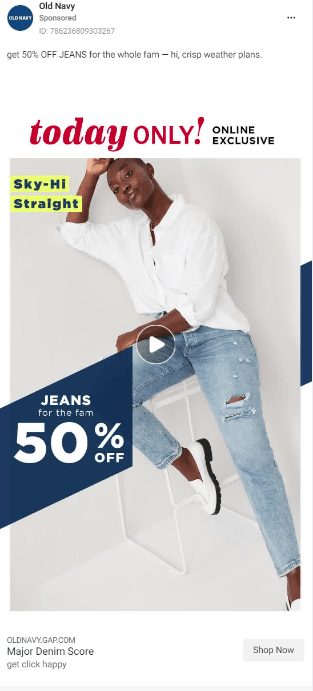 Old Navy - Denim Ad Facebook