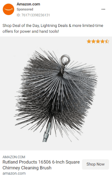 Amazon - Cleaning Brush Facebook Ad