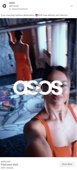 Asos - Delivery Facebook Ad