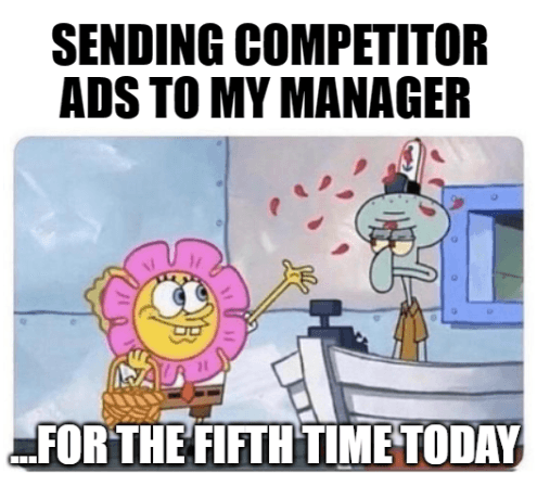 Spongebob competitor ad meme