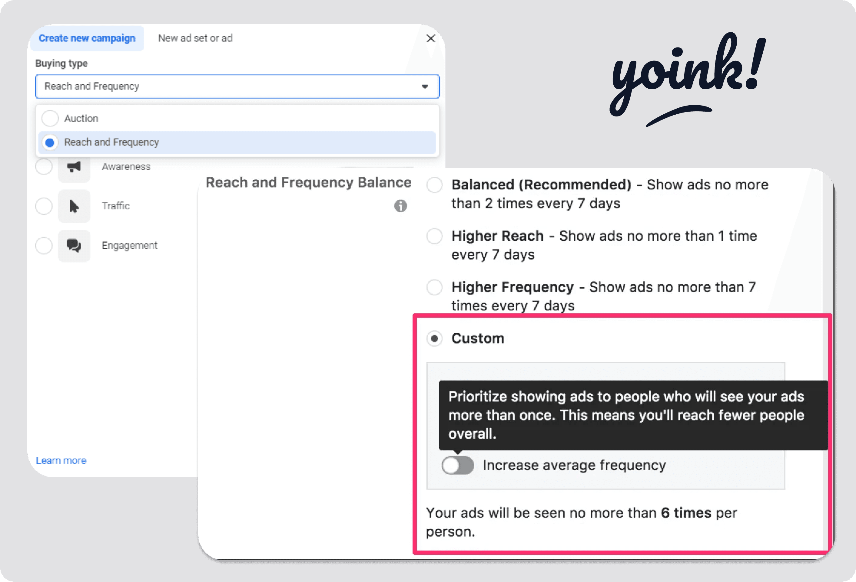 Frequency Capping Example Facebook