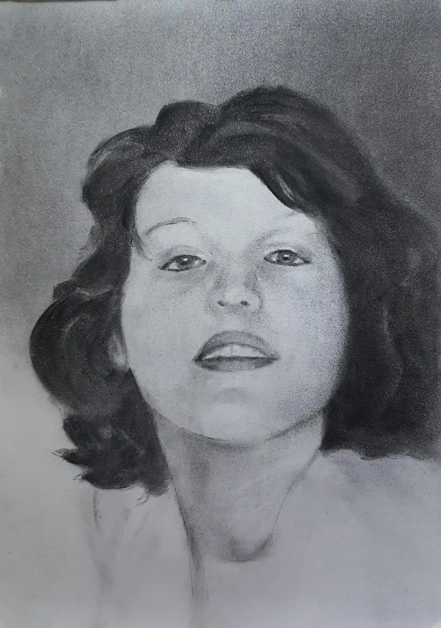 Gibson girl houtskool