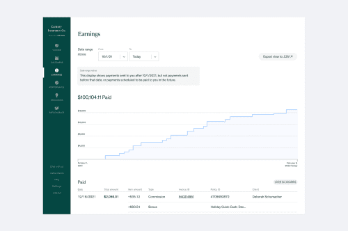 ethos agent dashboard earnings screenshot