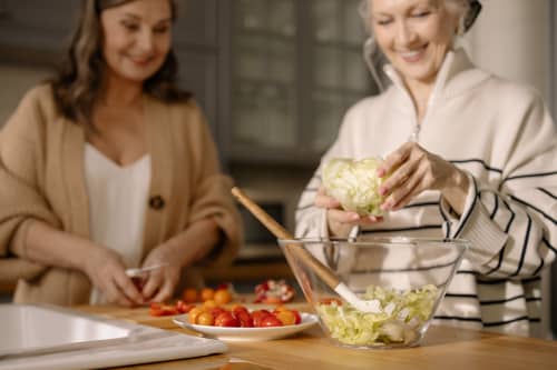 women cooking together