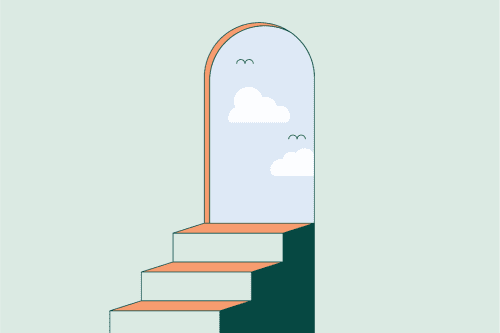 doorway with stairs