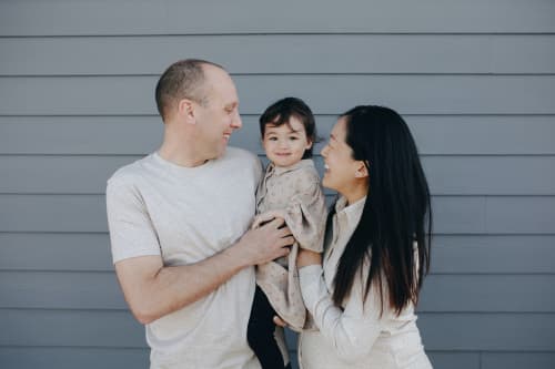 young couple and toddler