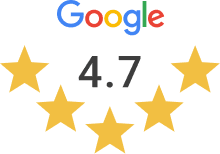 4.7 stars on Google Reviews