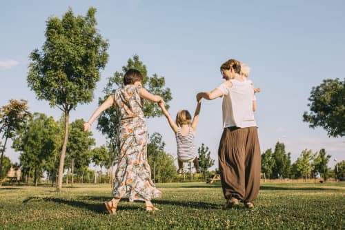 amily Having Fun In The Park