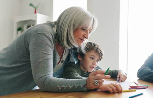 grandmother and grandson