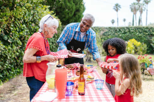 grandparents hosting cookout