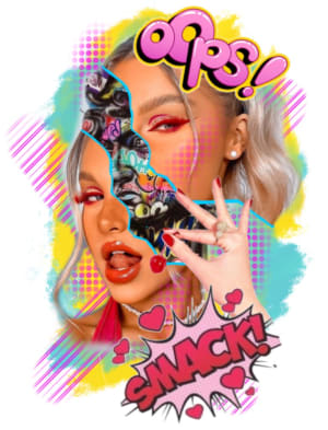 Image of Full colour portrait pop art 