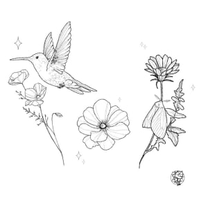 Image of Flying Friends & Florals 