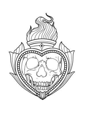 Image of Skull Sacred Heart 