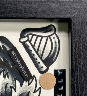 Image of Harp - 4 x 3 cm (Colour or Black)