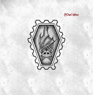Image of Bat stamp (small)