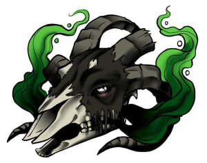 Image of the ram's rotten skull (2025)