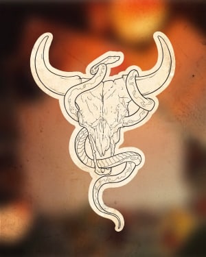Image of Taurus Skull & Serpent