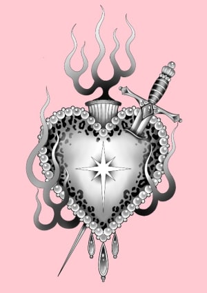 Image of Leopard sacred heart 