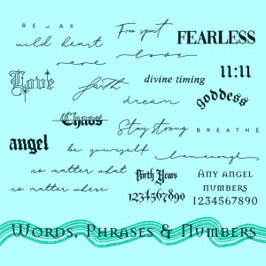 Image of Words, Phrases & Numbers