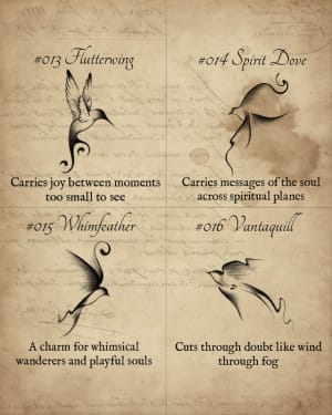 Image of Charms #013 - #016 🐦‍⬛🕊️