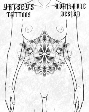 Image of Stomach Floral Dotwork (Two Sessions Needed)