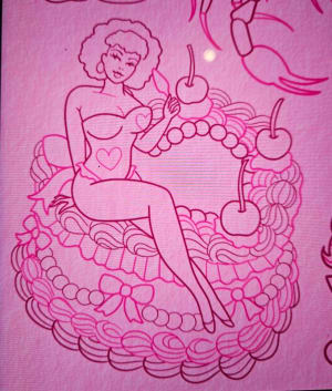 Image of Vintage cake: colour only