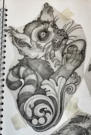 Image of Lemur with avocado 