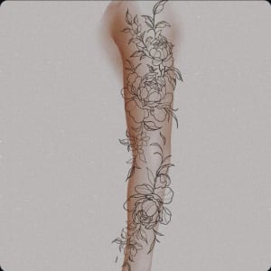 Image of Peony/ floral sleeve