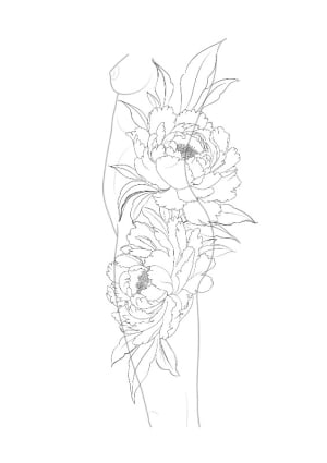 Image of Big Peony Side Piece